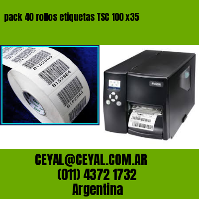 pack 40 rollos etiquetas TSC 100 x35