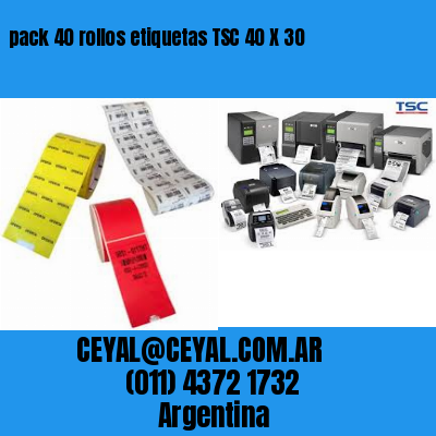 pack 40 rollos etiquetas TSC 40 X 30