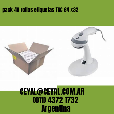 pack 40 rollos etiquetas TSC 64 x32