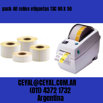 pack 40 rollos etiquetas TSC 80 X 50