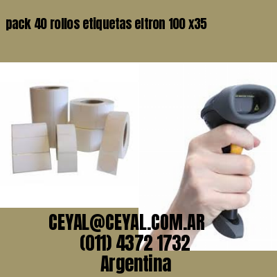 pack 40 rollos etiquetas eltron 100 x35