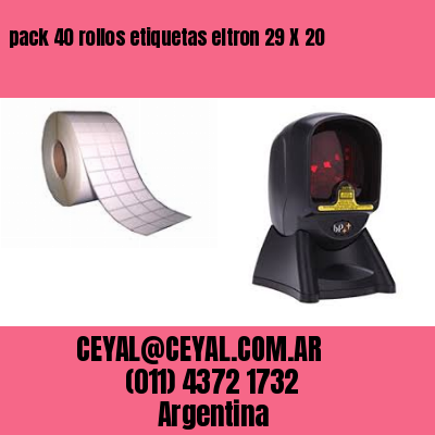 pack 40 rollos etiquetas eltron 29 X 20