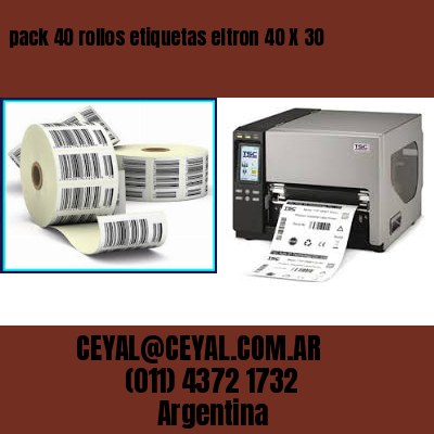 pack 40 rollos etiquetas eltron 40 X 30