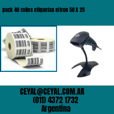 pack 40 rollos etiquetas eltron 50 X 25