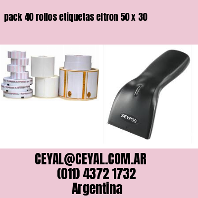 pack 40 rollos etiquetas eltron 50 x 30