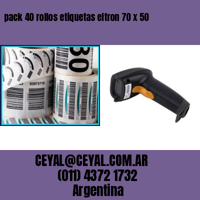 pack 40 rollos etiquetas eltron 70 x 50