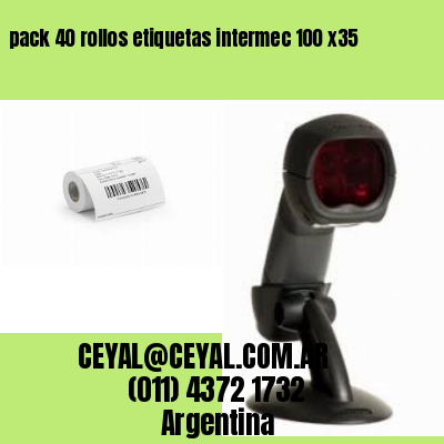 pack 40 rollos etiquetas intermec 100 x35