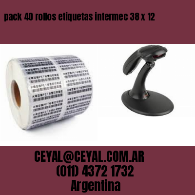 pack 40 rollos etiquetas intermec 38 x 12