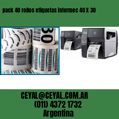 pack 40 rollos etiquetas intermec 40 X 30