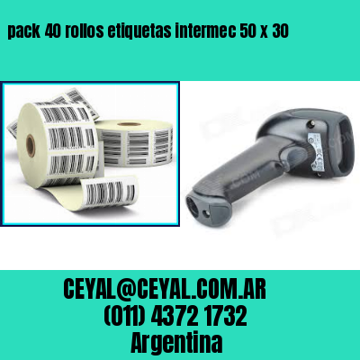 pack 40 rollos etiquetas intermec 50 x 30