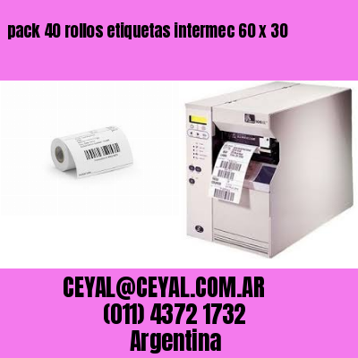 pack 40 rollos etiquetas intermec 60 x 30