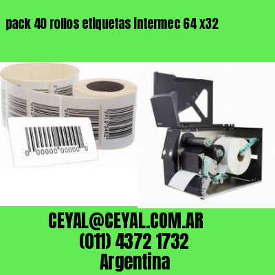 pack 40 rollos etiquetas intermec 64 x32