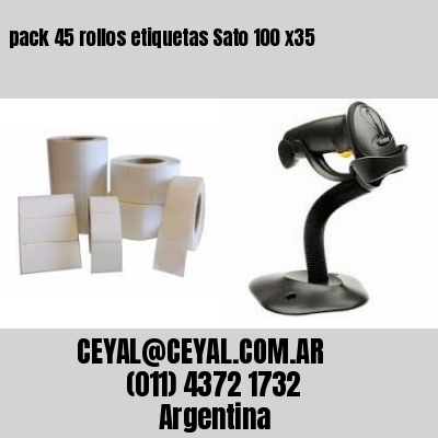 pack 45 rollos etiquetas Sato 100 x35