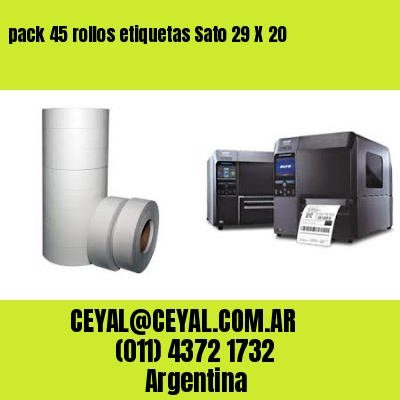 pack 45 rollos etiquetas Sato 29 X 20