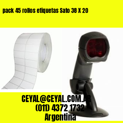 pack 45 rollos etiquetas Sato 38 X 20