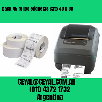 pack 45 rollos etiquetas Sato 40 X 30