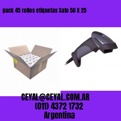 pack 45 rollos etiquetas Sato 50 X 25