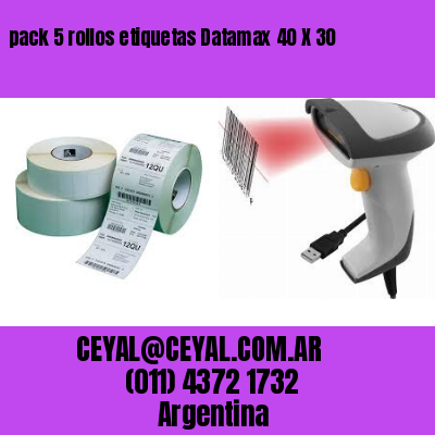 pack 5 rollos etiquetas Datamax 40 X 30