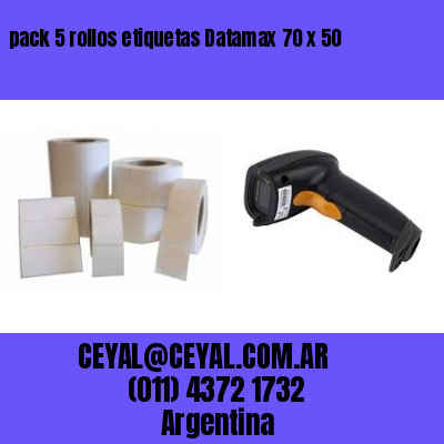 pack 5 rollos etiquetas Datamax 70 x 50