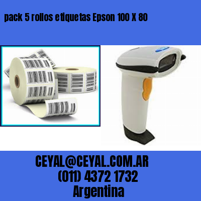 pack 5 rollos etiquetas Epson 100 X 80