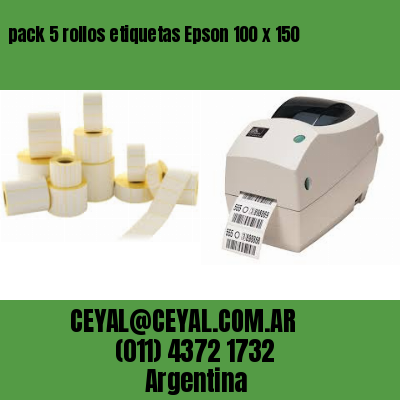 pack 5 rollos etiquetas Epson 100 x 150