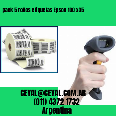 pack 5 rollos etiquetas Epson 100 x35