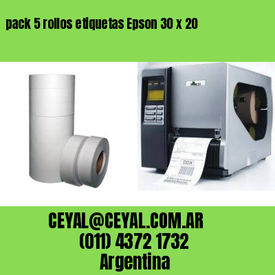 pack 5 rollos etiquetas Epson 30 x 20