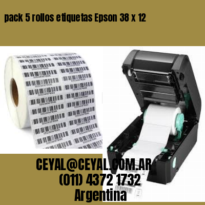 pack 5 rollos etiquetas Epson 38 x 12