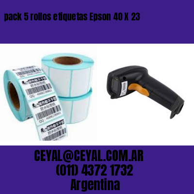 pack 5 rollos etiquetas Epson 40 X 23