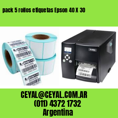 pack 5 rollos etiquetas Epson 40 X 30