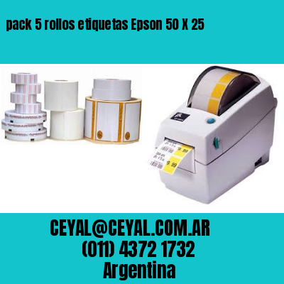 pack 5 rollos etiquetas Epson 50 X 25