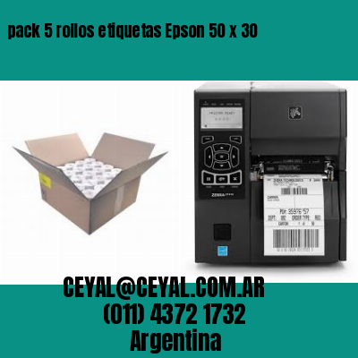 pack 5 rollos etiquetas Epson 50 x 30