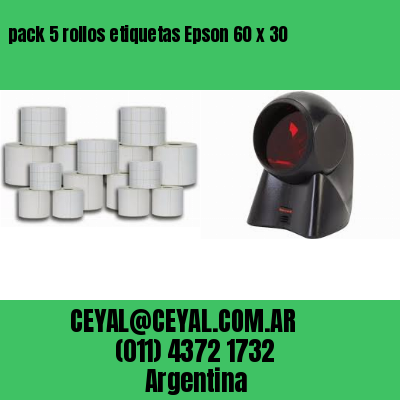 pack 5 rollos etiquetas Epson 60 x 30