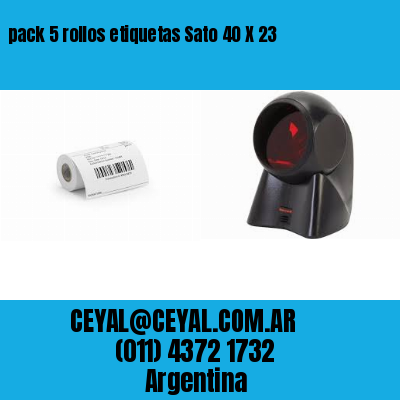 pack 5 rollos etiquetas Sato 40 X 23