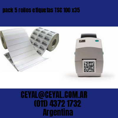 pack 5 rollos etiquetas TSC 100 x35