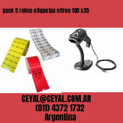 pack 5 rollos etiquetas eltron 100 x35