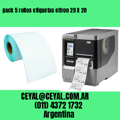 pack 5 rollos etiquetas eltron 29 X 20