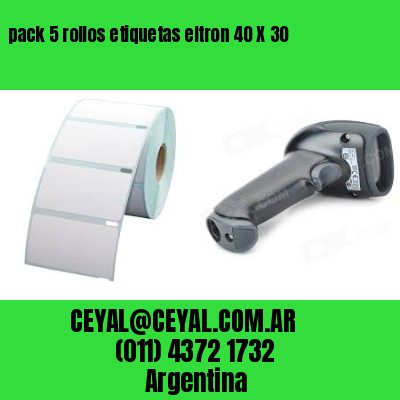 pack 5 rollos etiquetas eltron 40 X 30