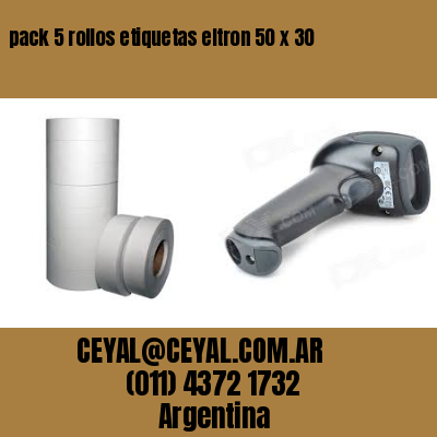 pack 5 rollos etiquetas eltron 50 x 30