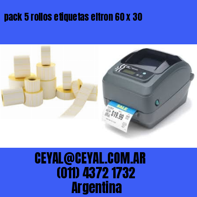 pack 5 rollos etiquetas eltron 60 x 30