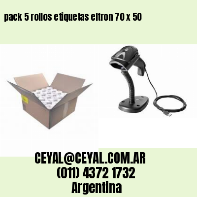 pack 5 rollos etiquetas eltron 70 x 50