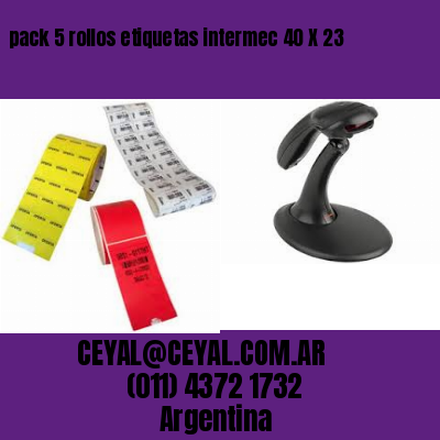 pack 5 rollos etiquetas intermec 40 X 23