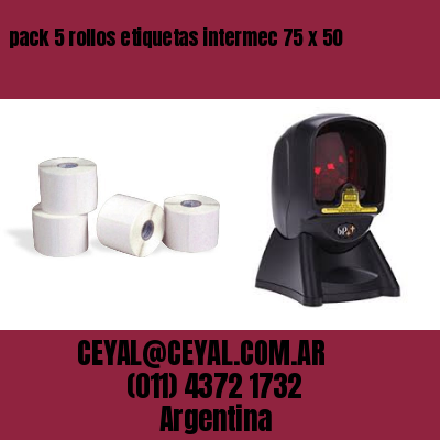 pack 5 rollos etiquetas intermec 75 x 50