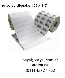 rollos de etiquetas 107 x 117