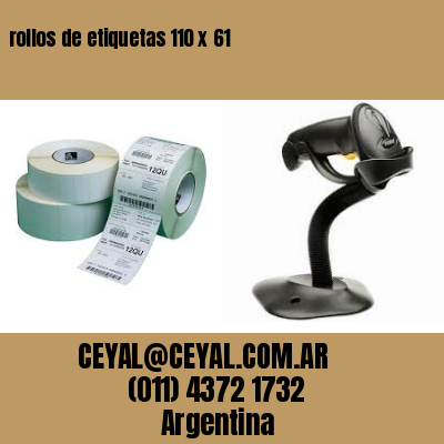 rollos de etiquetas 110 x 61