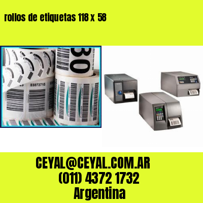 rollos de etiquetas 118 x 58