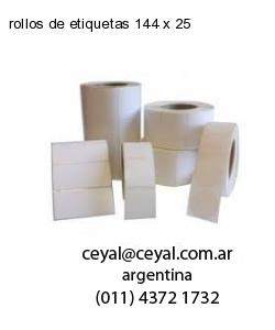 rollos de etiquetas 144 x 25