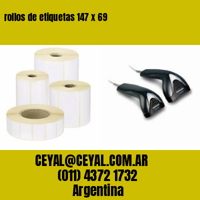 rollos de etiquetas 147 x 69