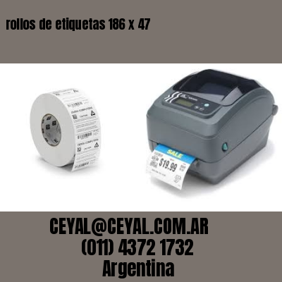 rollos de etiquetas 186 x 47