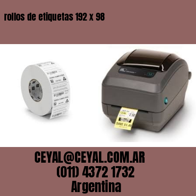 rollos de etiquetas 192 x 98